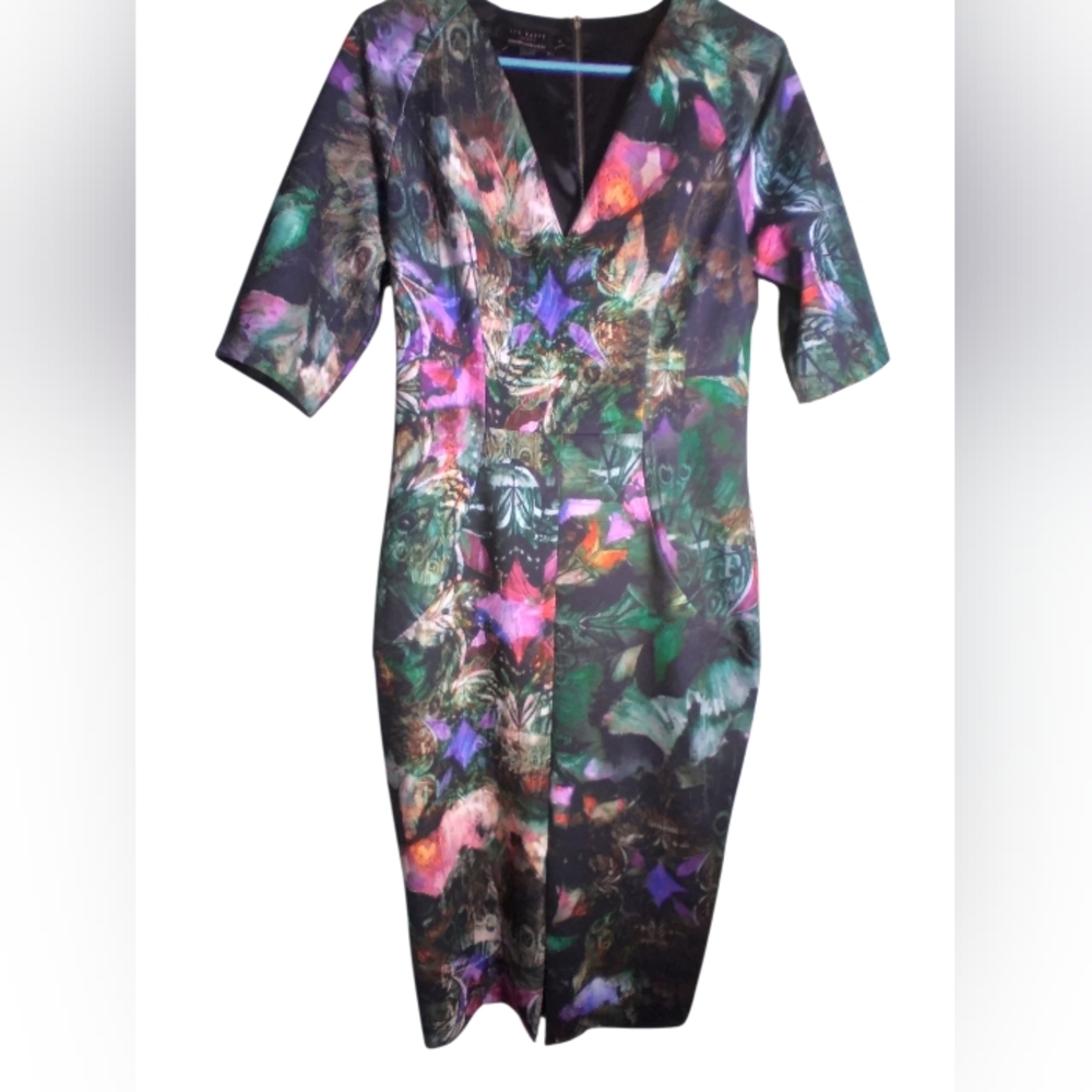 Ted Baker Floral Print Midi Dress